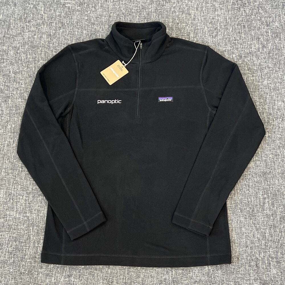Patagonia Micro D Fleece Pullover Size Medium (M) Black Company Logo New w/ Tags